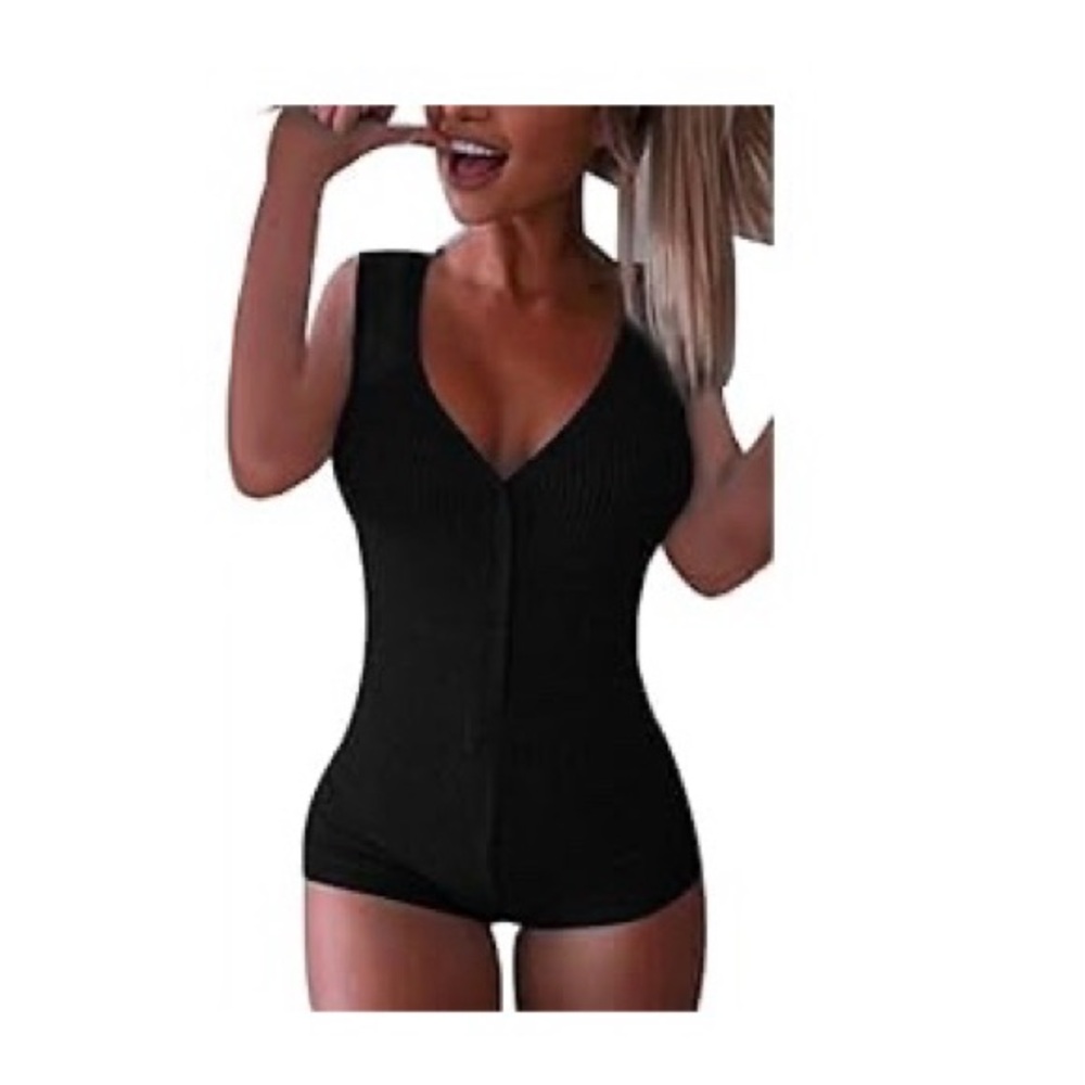 Womans V-Neck One Piece Bodysuit